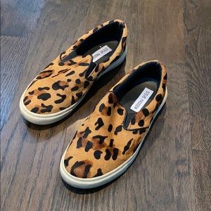 Leopard Steve Madden Slip Ons